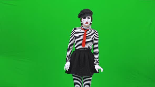 Mime Girl Is Trying To Make Out Something