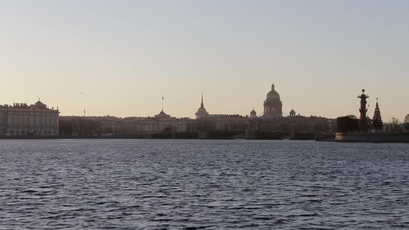 Isaak cathedral in St. Petersburg at dawn