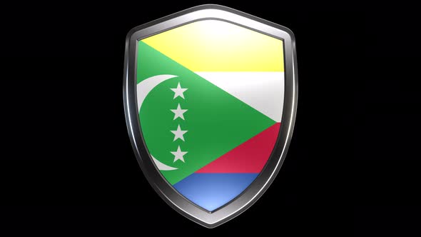 Comoros Emblem Transition with Alpha Channel - 4K Resolution