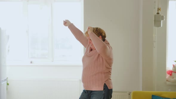 Active Elderly 60s Grandmother Dancing