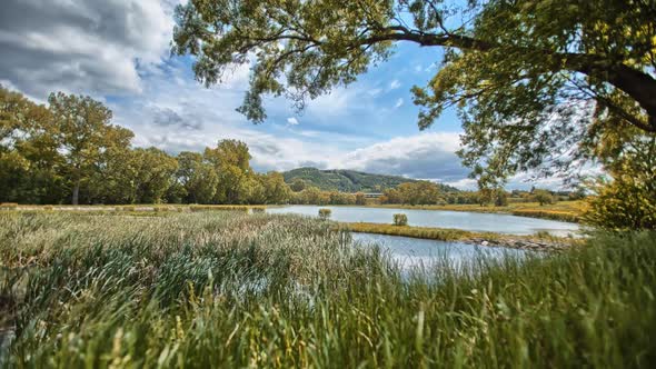  Pond in beautiful nature, Czech republic , time lapse