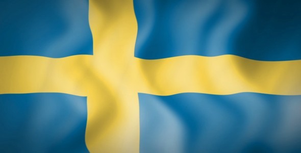 Silk Flag Animation of Sweden