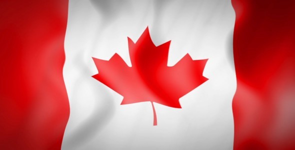 Silk Flag Animation of Canada