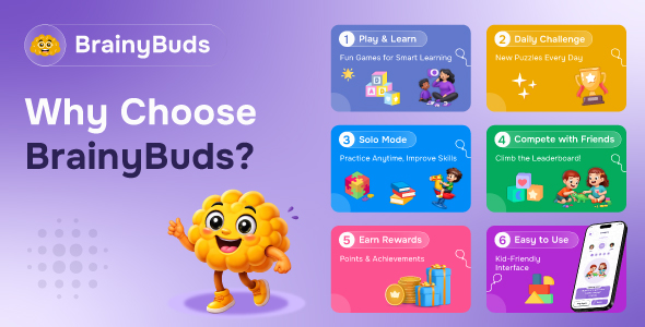 BrainyBuds – Kids Learning App (Flutter)