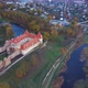 Bauska Medieval Castle Ruins Complex and Park From Above Aerial Shot 4K Video - VideoHive Item for Sale