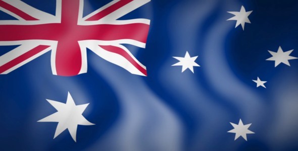 Silk Flag Animation of Australia