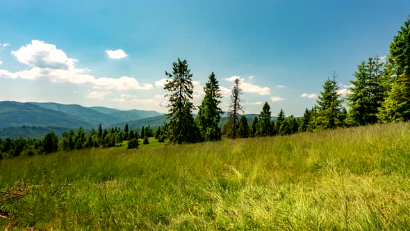 Clouds over Beskid mountains.