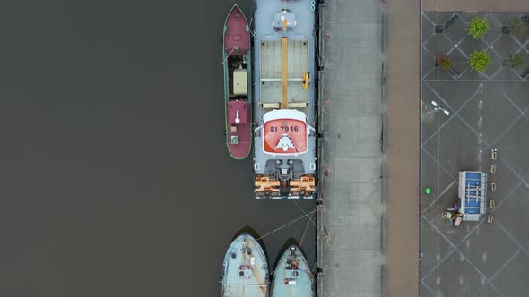 Aerial top-down view over Wexford