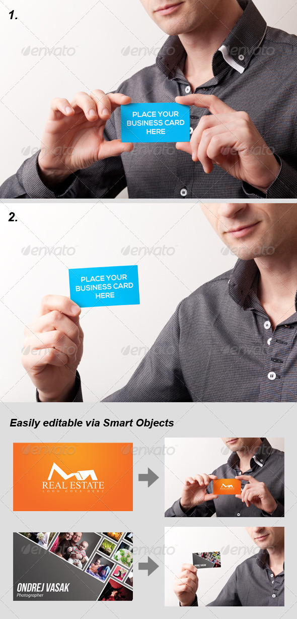 2 Photo-Realistic Business Card Mock-Ups