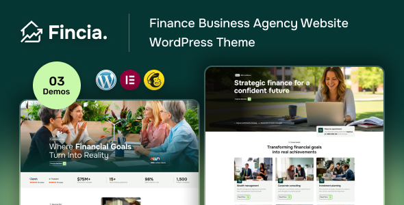 Fincia – Finance Consulting WordPress Theme for CA, Advisors & Business Firms