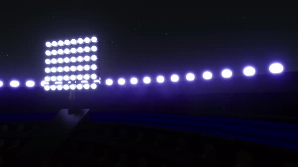 Sport Stadium Video Background, Flashing Lights . Glowing Stadium Lights 7