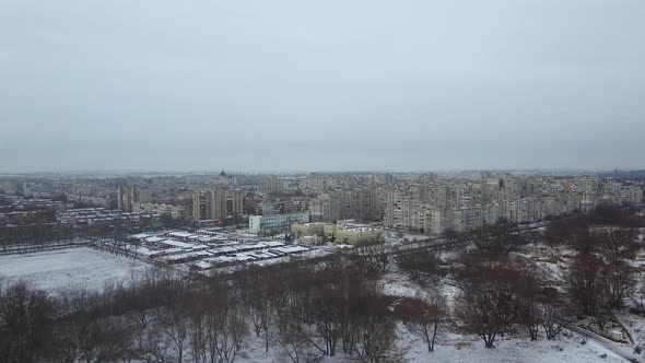 Top View of the City Chervonograd, Ukraine