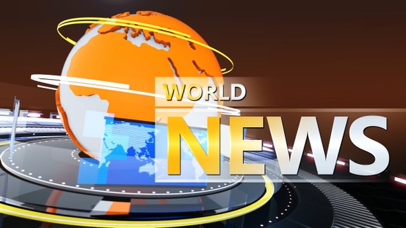 Broadcast News Intro, Orange Color Background 3