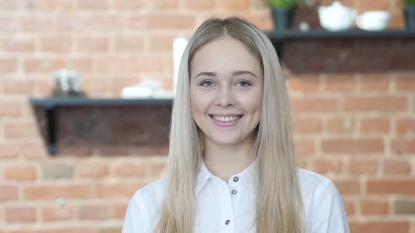 Smiling Young  Woman, Indoor