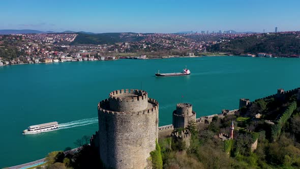 Istanbul Rumeli Castle and bosphorus