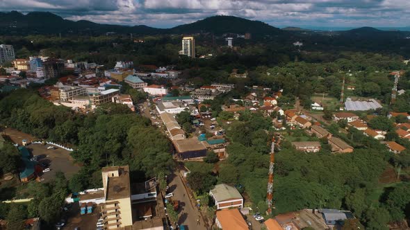 Aerial view of the Arusha City