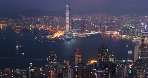 Hong kong landscape at night