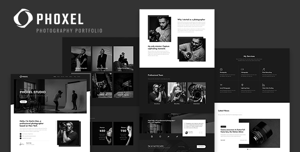 PHOXEL - Creative Photography Portfolio & Studio Template