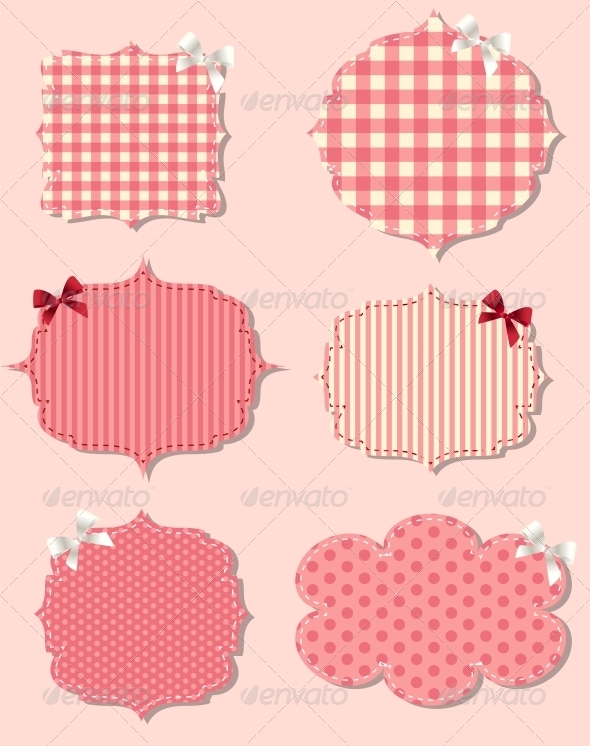 Set of Different Valentine`s Day Labels