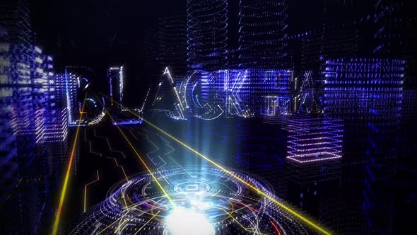 Futuristic Hacker Data Text Holographic Visualization In A Matrix Cyberspace alt