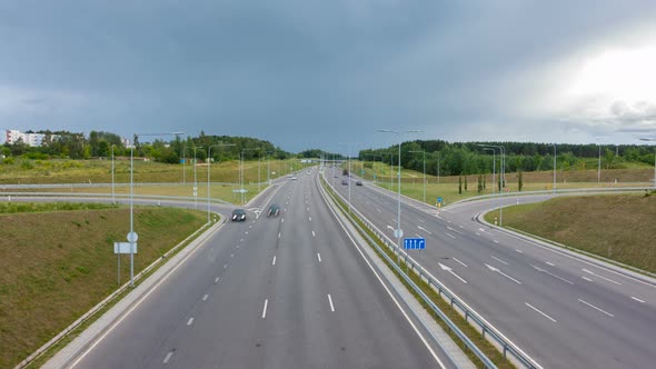 Evening traffic on the highway