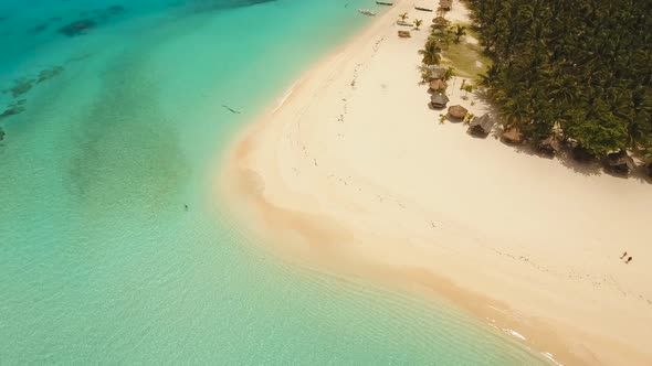 Tropical Beach with and Turquoise Sea