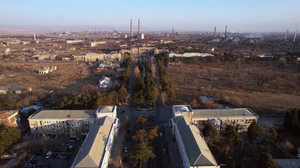 Air Pollution Near The Town