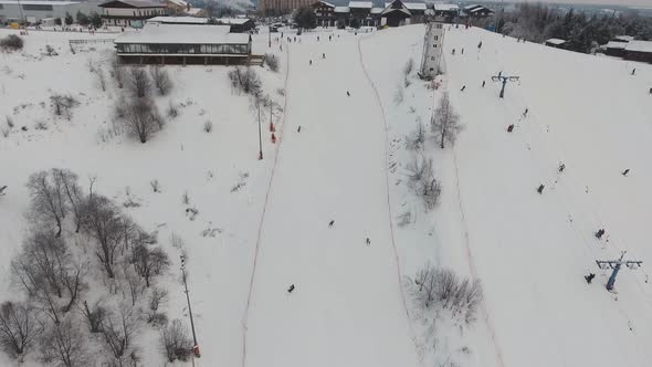 Ski Resort in the Winter Season