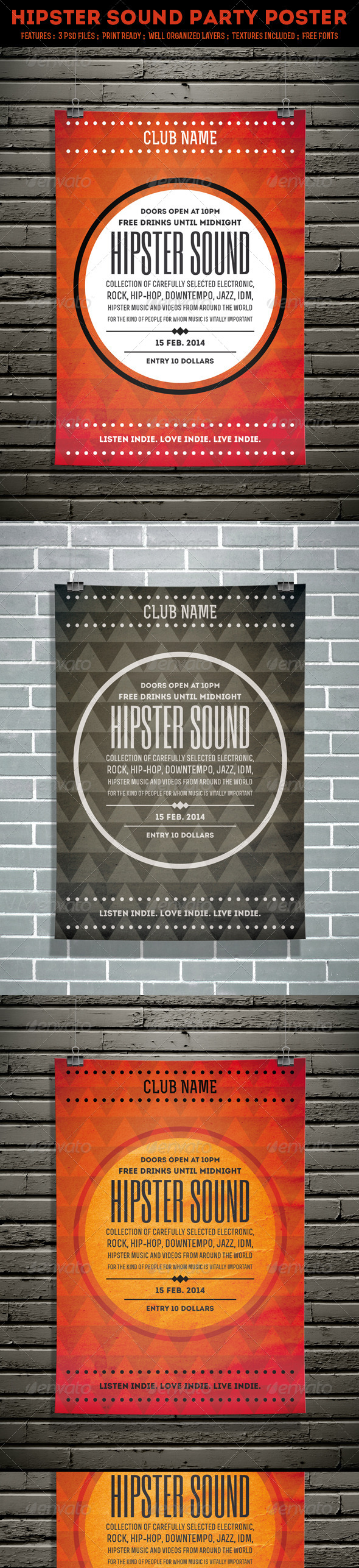 Hipster Flyer Graphics Designs Templates From Graphicriver