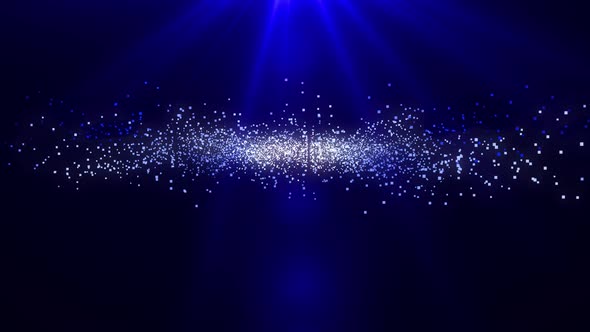 Animation Blue Light Glow Particle Background Motion.Abstract Twisted Background