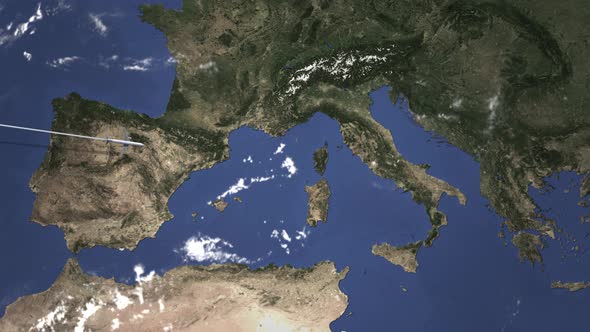 Commercial Airplane Flying To Rome Italy alt