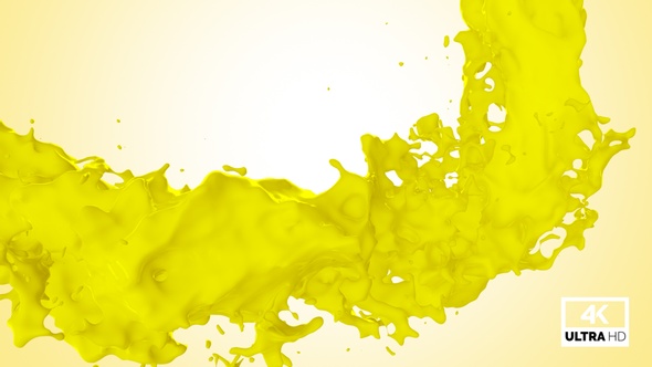 Twisted Yellow Paint Splash V4