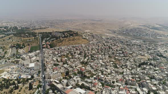 Aerial view of the city