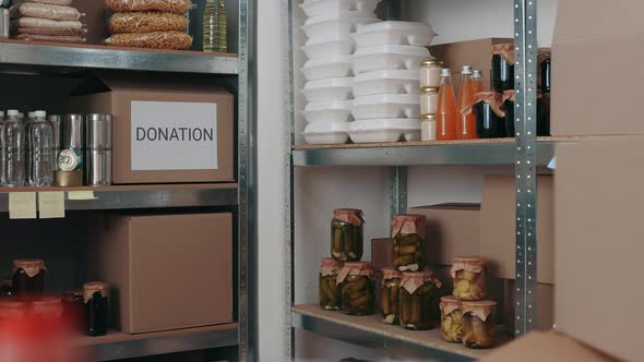 Charitable Foundation Full of Canned and Nonperishable Food