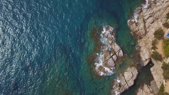Aerial view from Costa Brava, Spain.