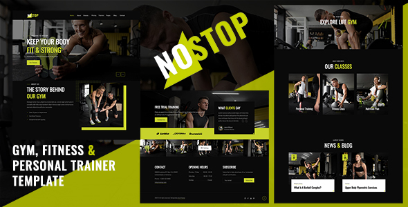 NoStop - Gym, Fitness & Personal Trainer Template