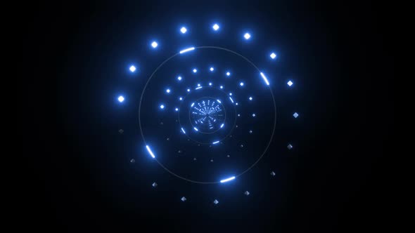 4k Circular Rotating Neon Lights Loops Pack alt