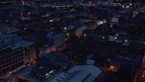 Ascending Footage of Evening City