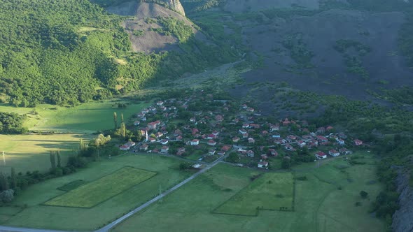 Flight Over A Small Pretty Village In Europe 3