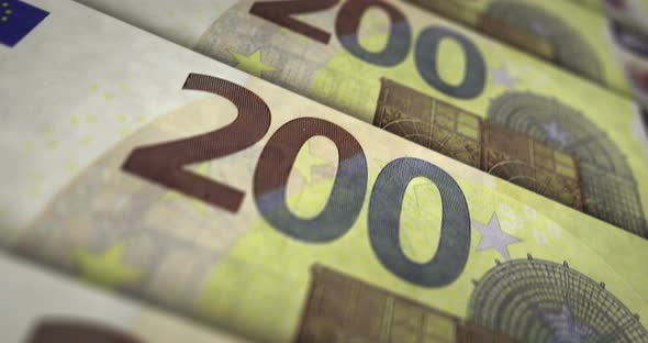 Euro money banknote surface loop