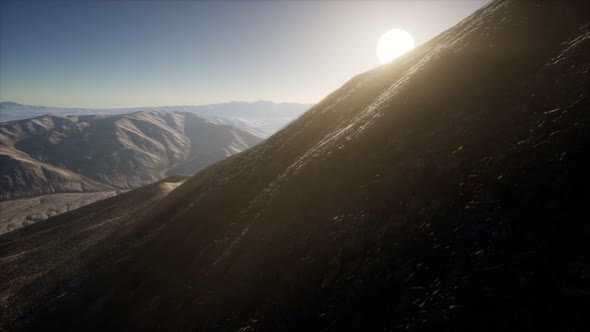 Mountains Landscape in Afghanistan at Sunset