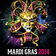 Mardi Gras 2014 Flyer Template - GraphicRiver Item for Sale