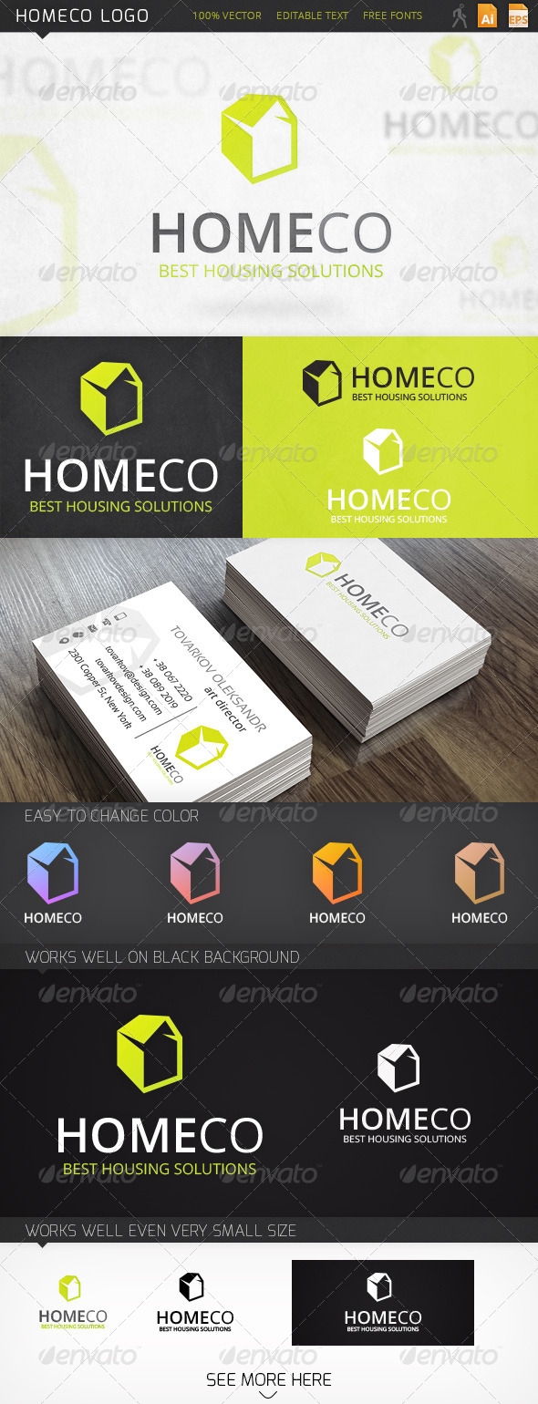 Homeco House Logo Template