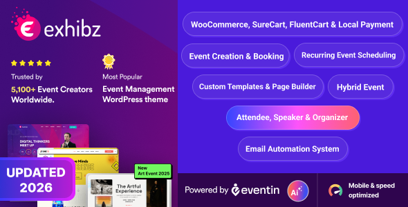 Exhibz | Event Conference WordPress Theme (AI Powered)