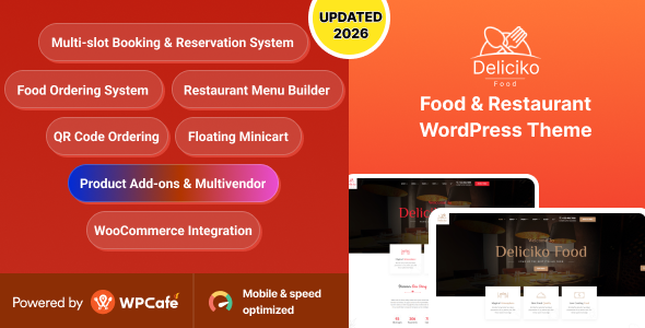 Deliciko - Restaurant WordPress Theme