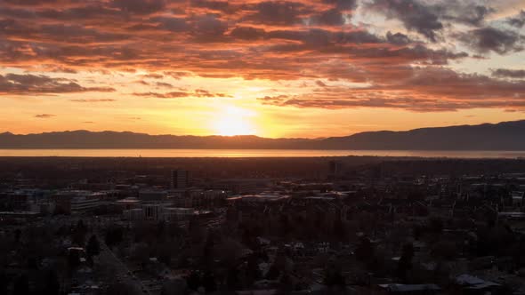 Sunset time lapse displaying magnificent colors