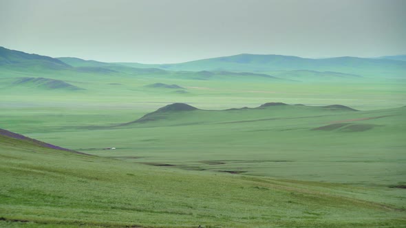 Plain in Treeless Wide Valley