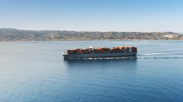 Container Cargo Ship in the Ocean