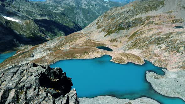 Big beautiful lake high in the mountains