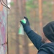 Youthful Guy Drawing Graffiti Using Spray Paint Can - VideoHive Item for Sale
